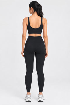 Racerback Gym Set in Black, back view