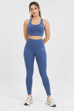 Racerback Gym Set in Blue, front view
