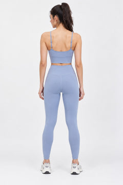 Racerback Gym Set in Light Blue, back view