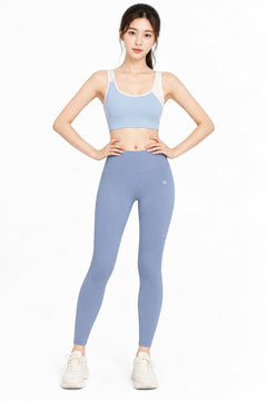 Scoop Neck Gym Set in Blue, front view