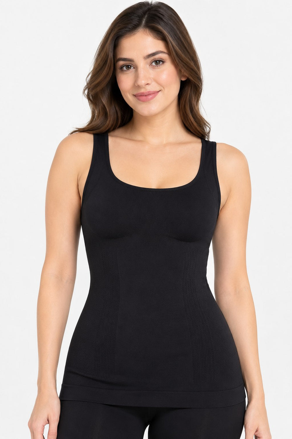 Shaping Camisole in Black, front view