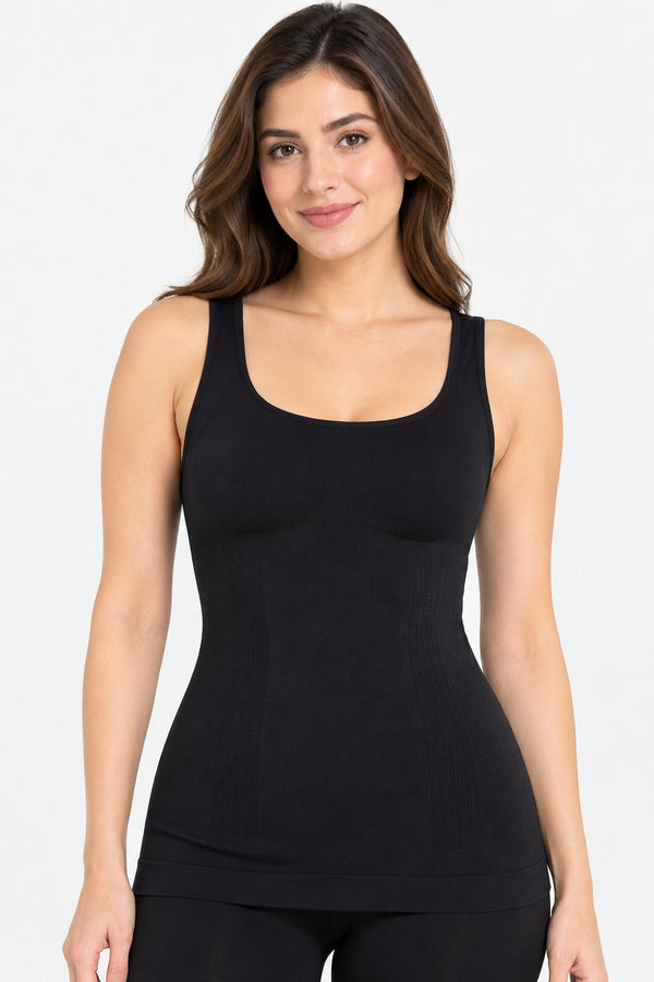 Shaping Camisole in Black, front view