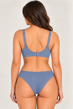 Smooth Seamless Bra in Blue, back view